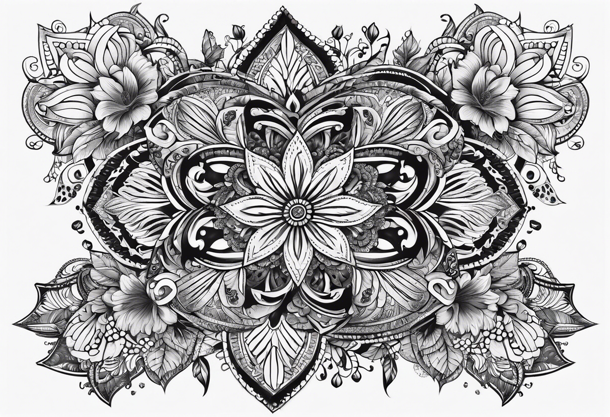 Tatouage crâne sur fond de mandala, tattoo idea