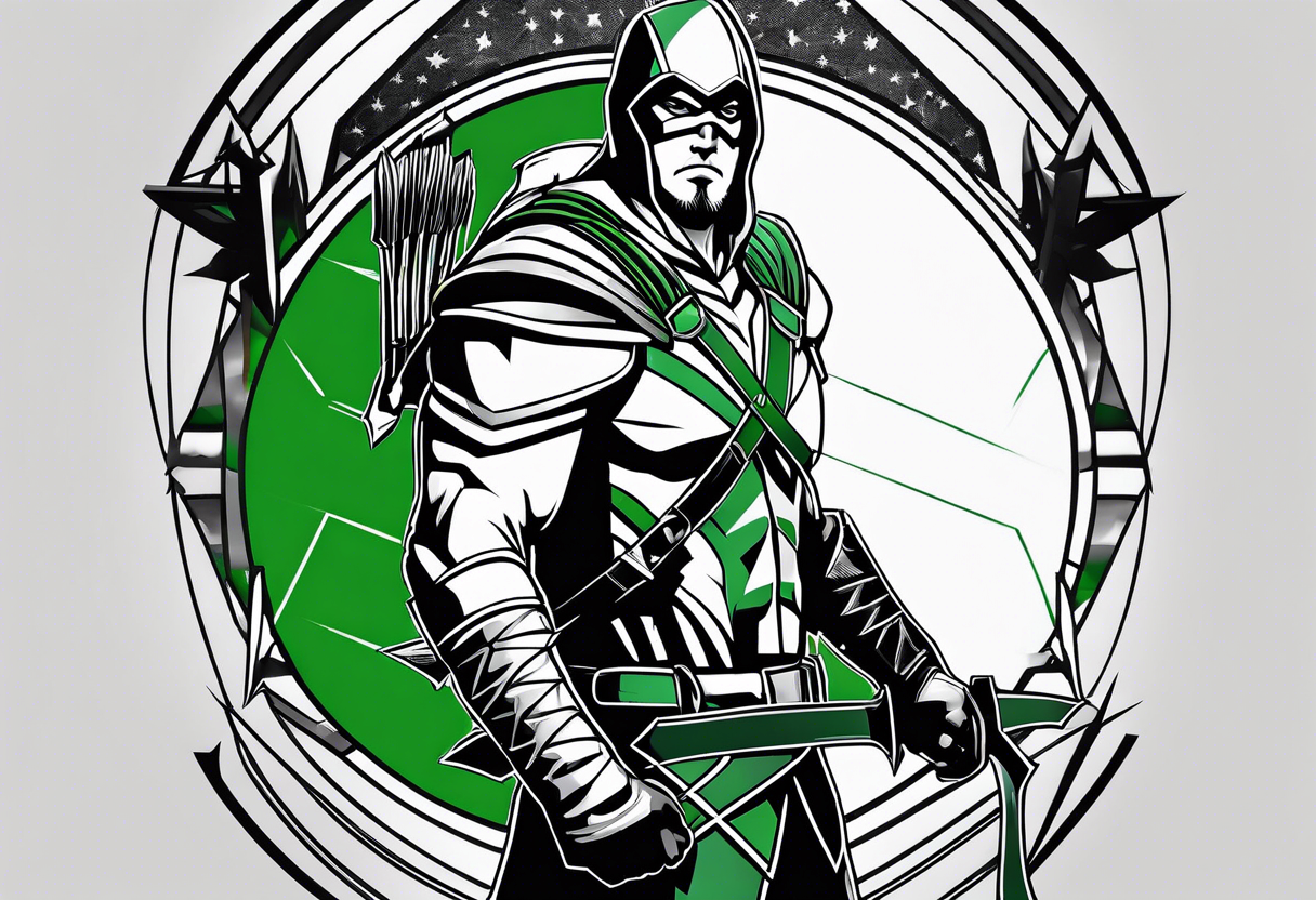 Green arrow tv show artwork tattoo idea