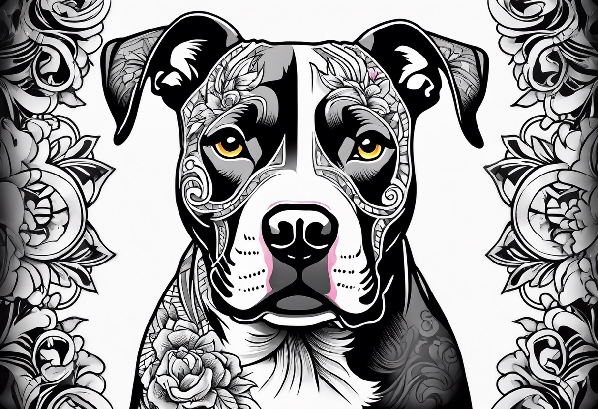 pit bull
 punk rock tattoo idea