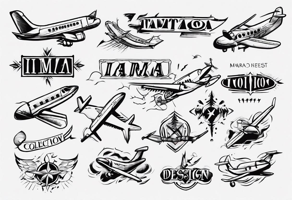 Boeing 737 Temporary Tattoo - Set of 3 – Little Tattoos