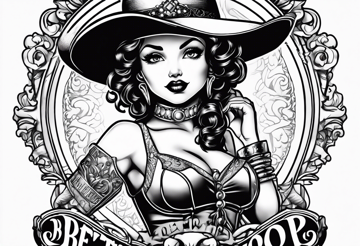 betty boop as a cowgirl tattoo idea