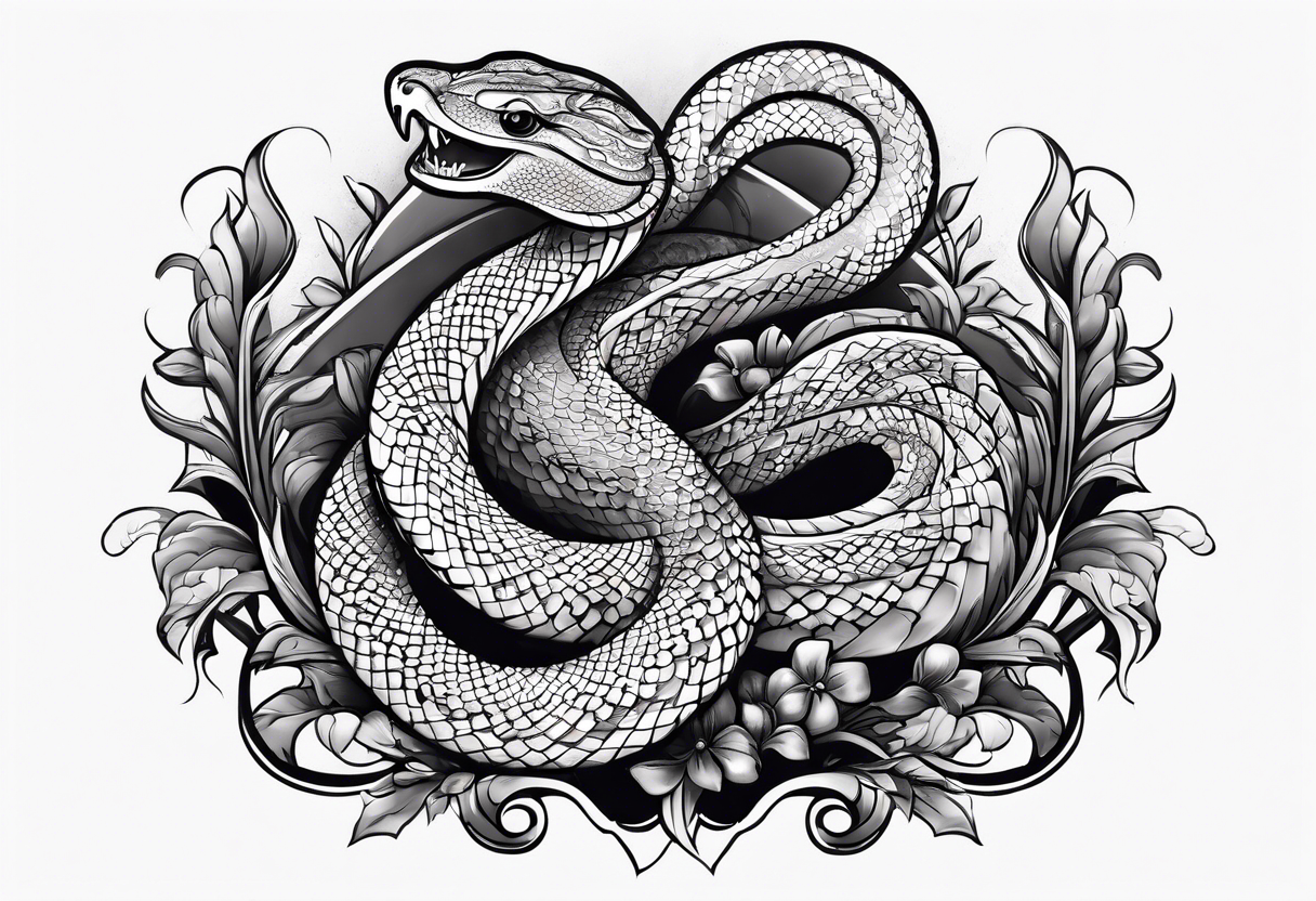 serpent with a spade tattoo idea