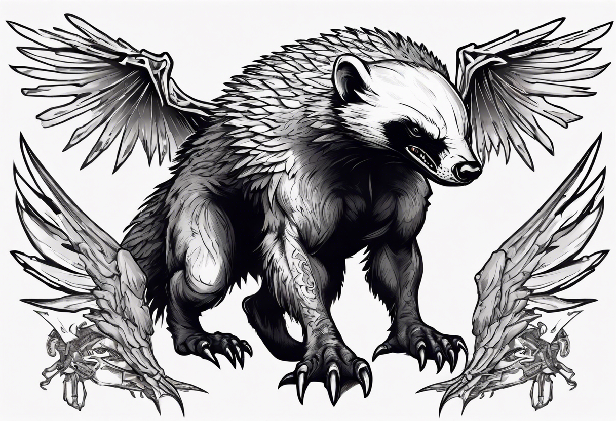 Honey badger bloodthirsty cartoon stickers on Behance | Honey badger, Honey  badger tattoo, Badger illustration