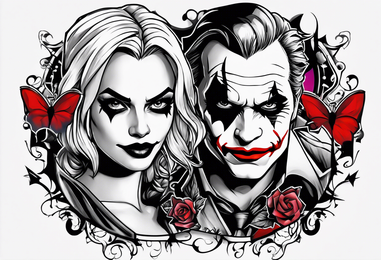 joker and harley quinn tattoo idea