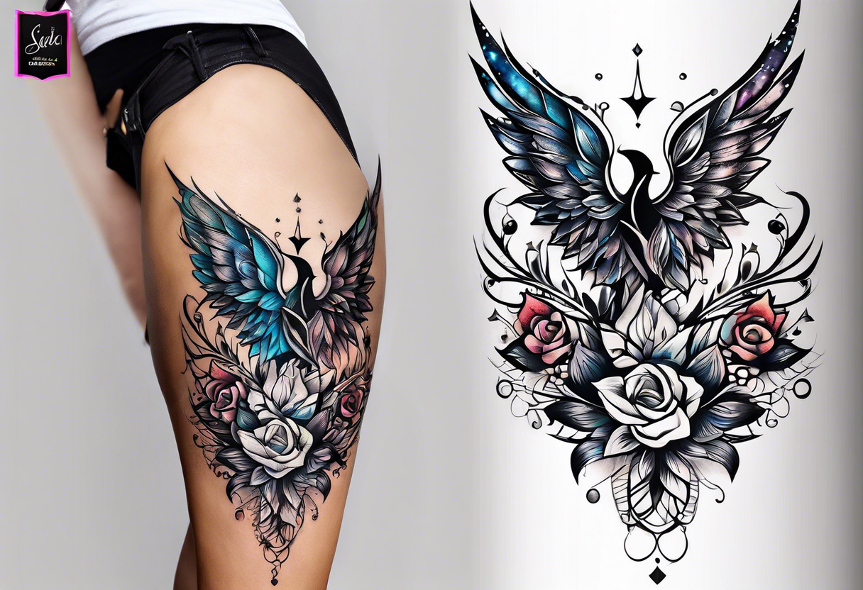 a unique tattoo design that incorporates the name “Sarah” in an artistic and stylish way tattoo idea