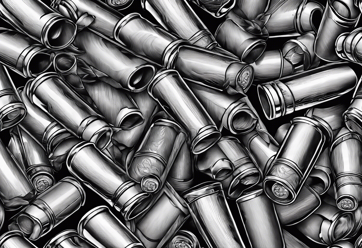 Spent bullet casings in smoke tattoo idea