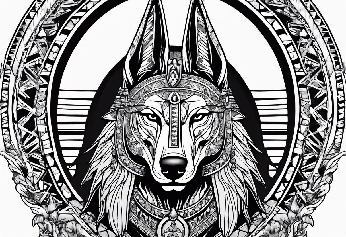 Angry Anubis ready to destroy world tattoo idea