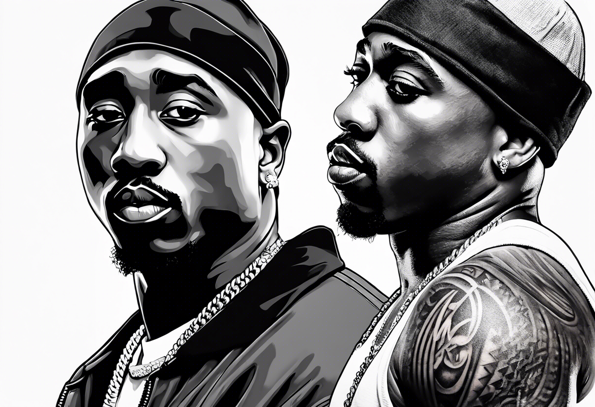 2pac and Notorious B.I.G. tattoo idea