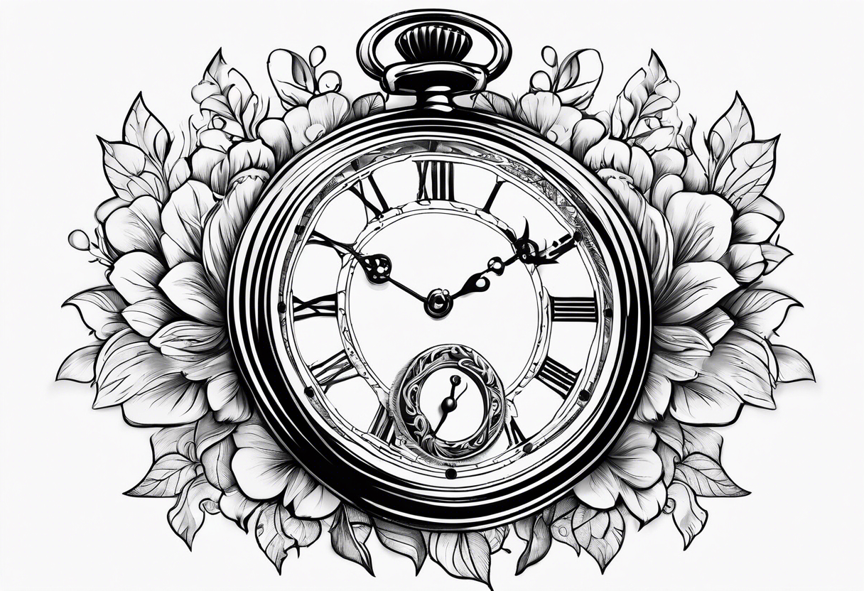 Pocket watch tattoo idea