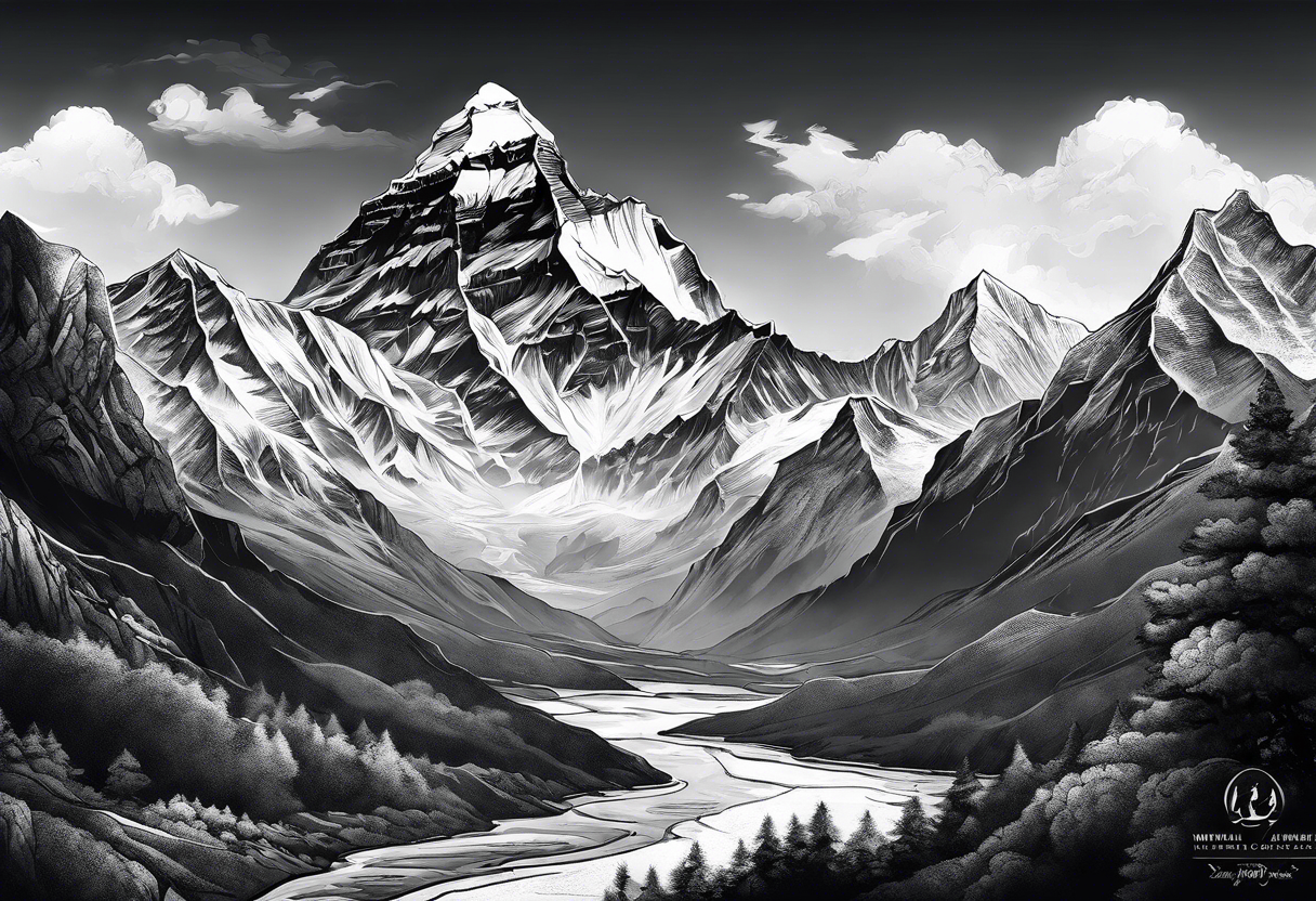 Mount Everest from Kala’s pattha tattoo idea