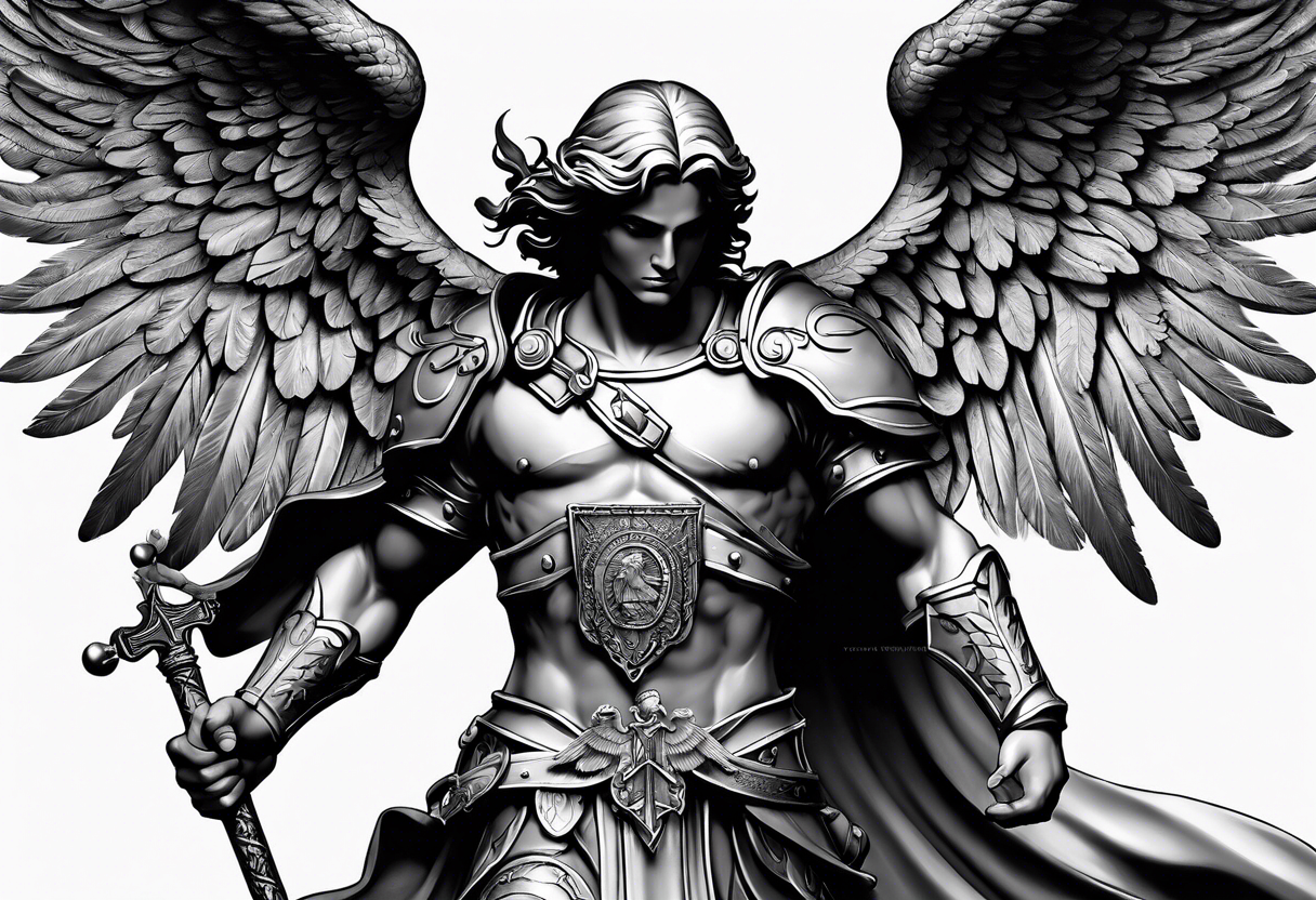 Archangel Saint Michael tattoo idea