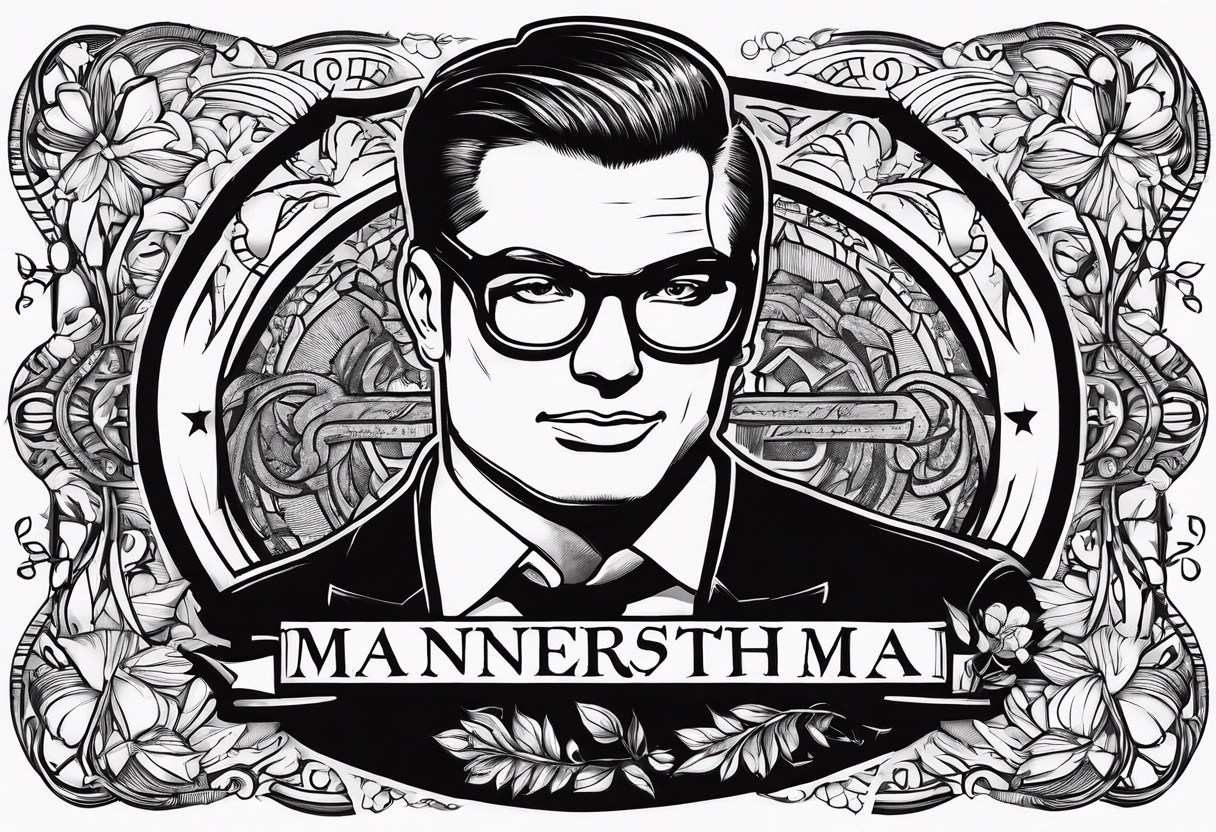 Manners Maketh Man text tattoo idea