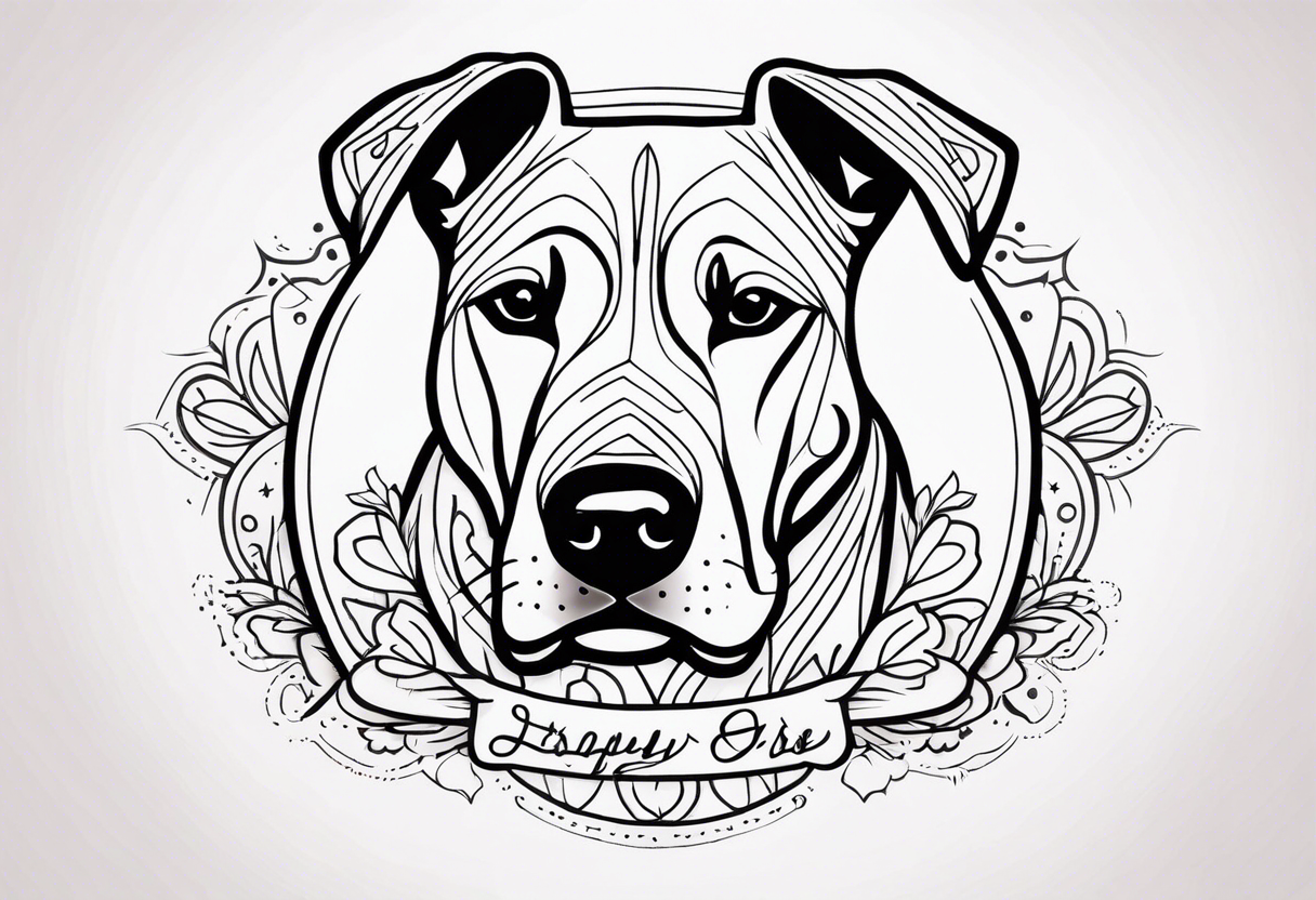 a beautiful dog tattoo idea