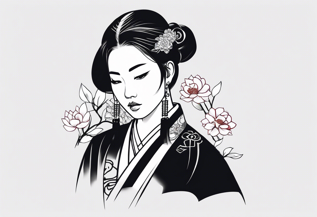 chinese girl tattoo idea