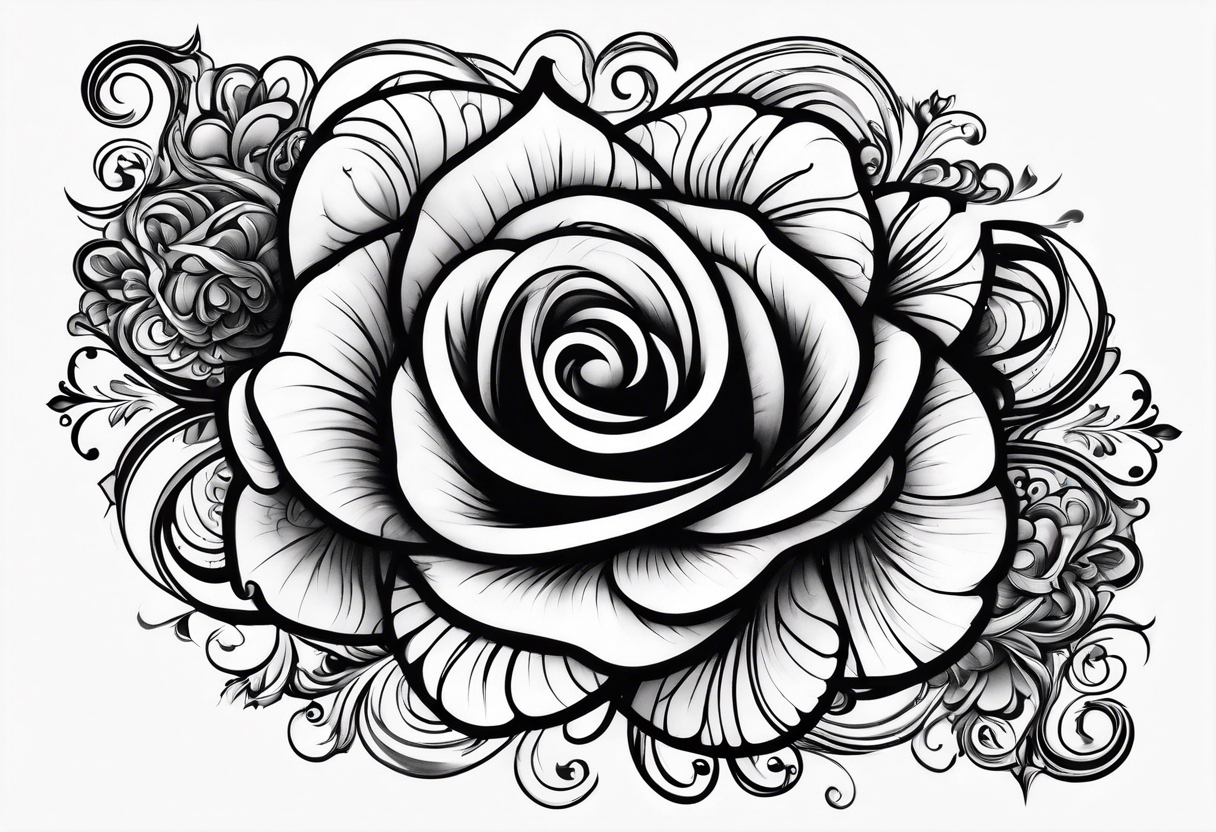 Decorative swirl tattoo idea