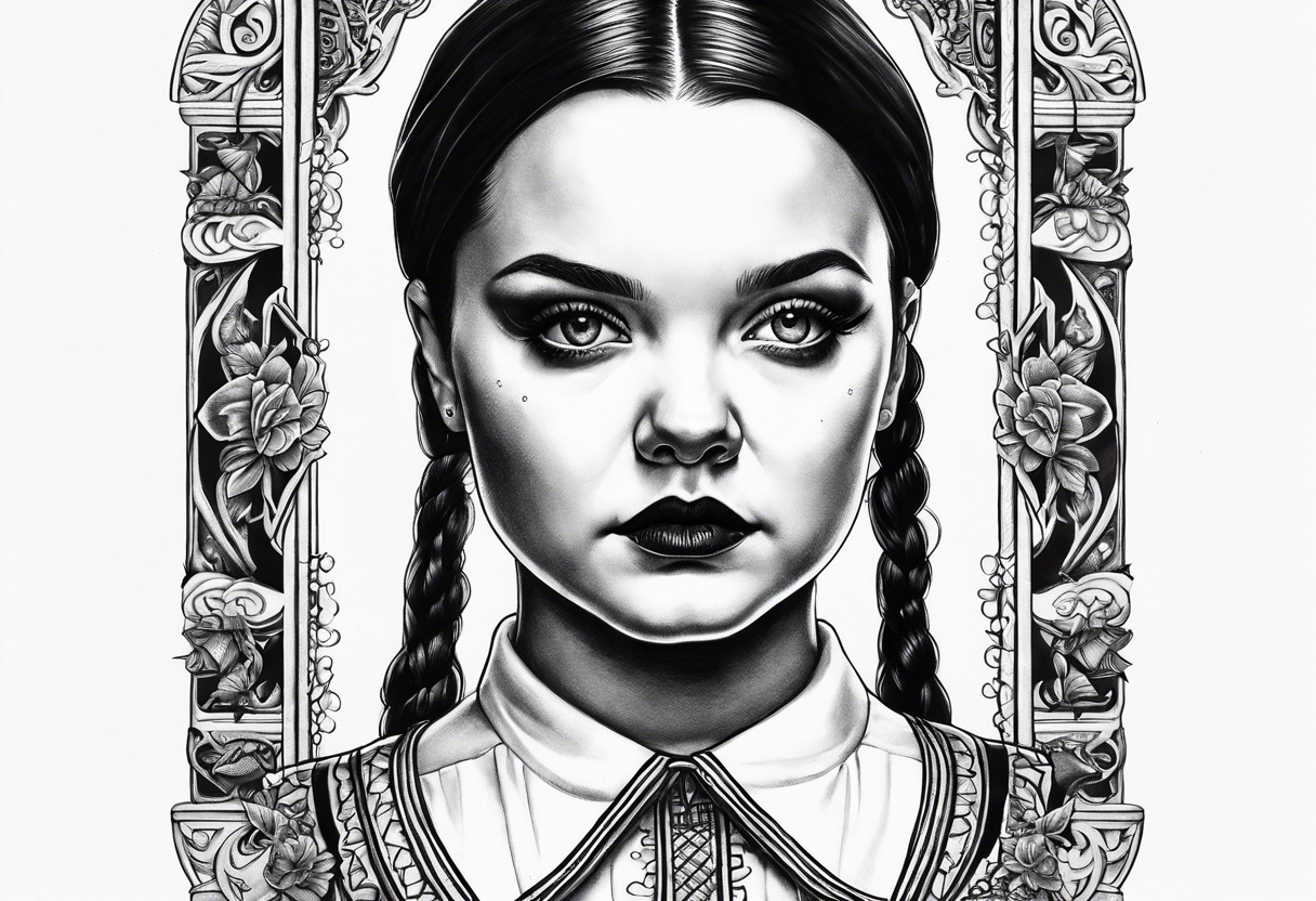 dark wednesday adams from the 90 movie tattoo idea