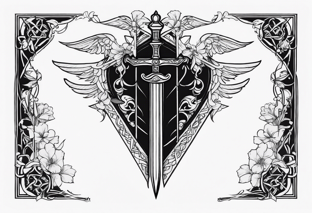 3 of swords tattoo idea