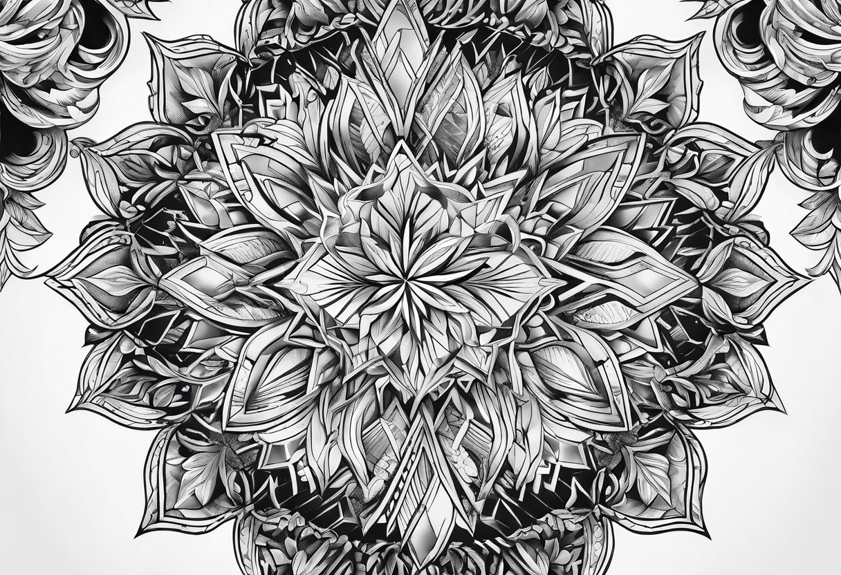 repeating Ice crystal magnified tattoo idea