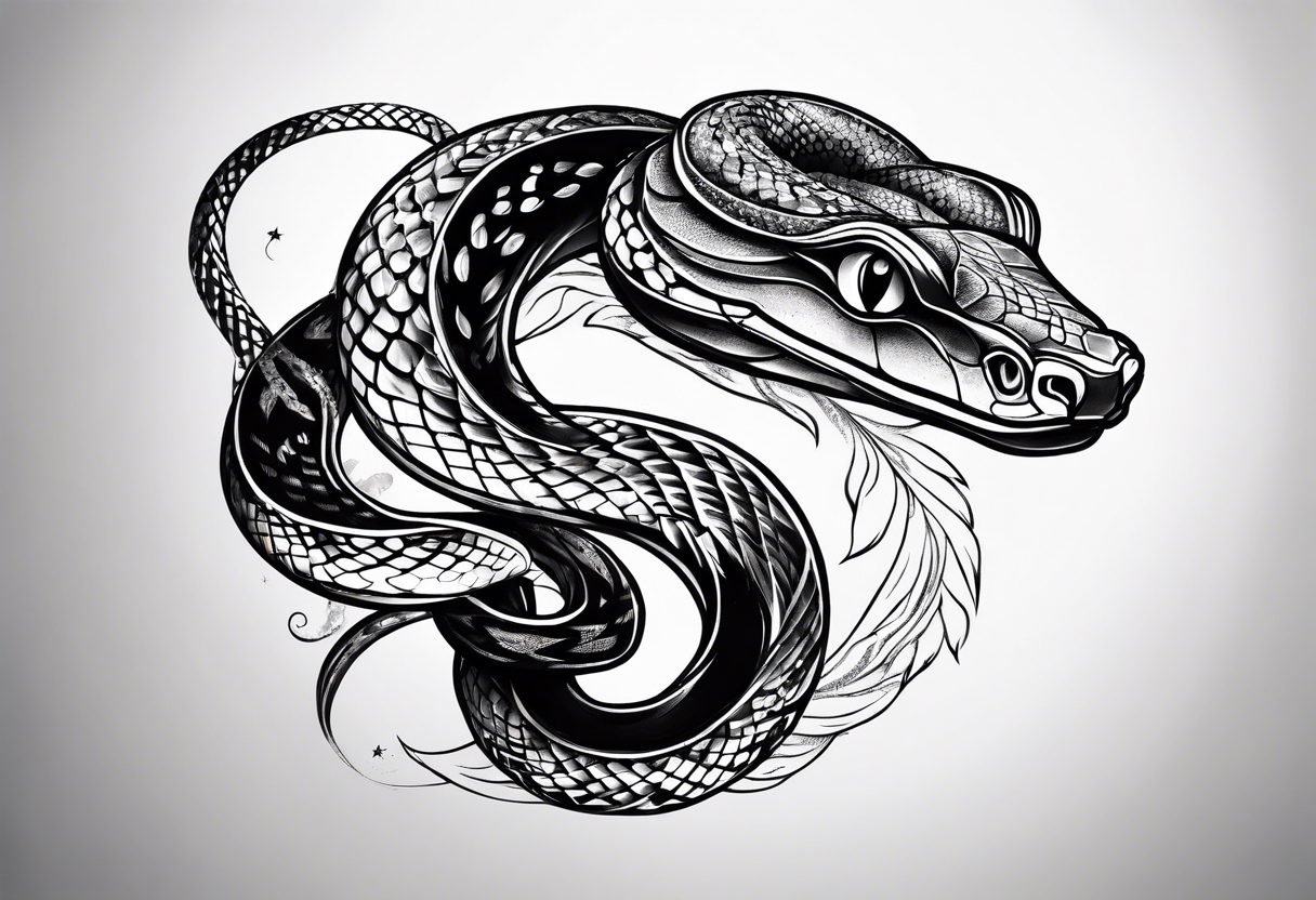 a snake tattoo idea