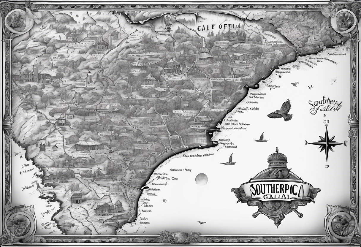 Map of Southern California tattoo idea