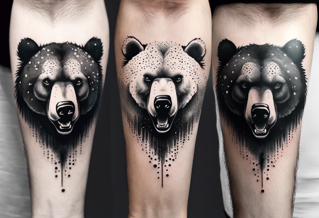 angry bear
different seasons tattoo idea