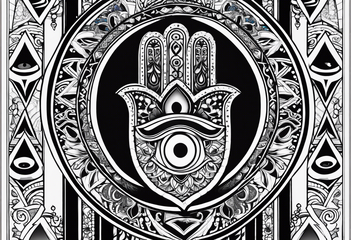 Evil Eye Hamsa Tattoo | Her Teen Dream