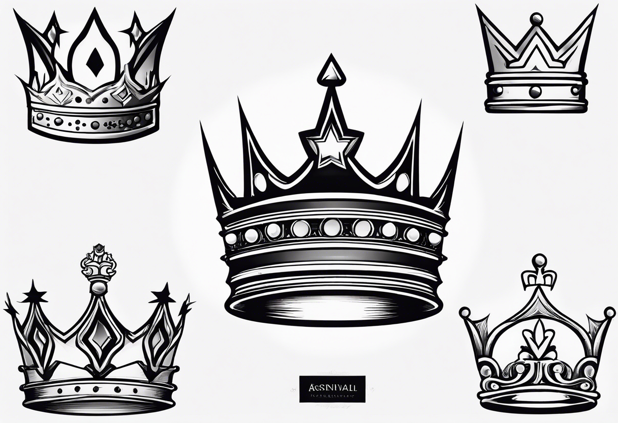 A pointy evil crown tattoo idea