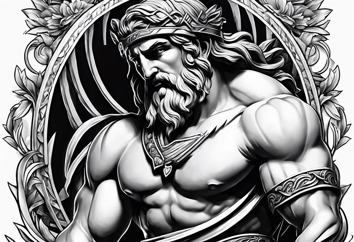 Zeus Greek God Arm Tattoo - TATTOOGOTO