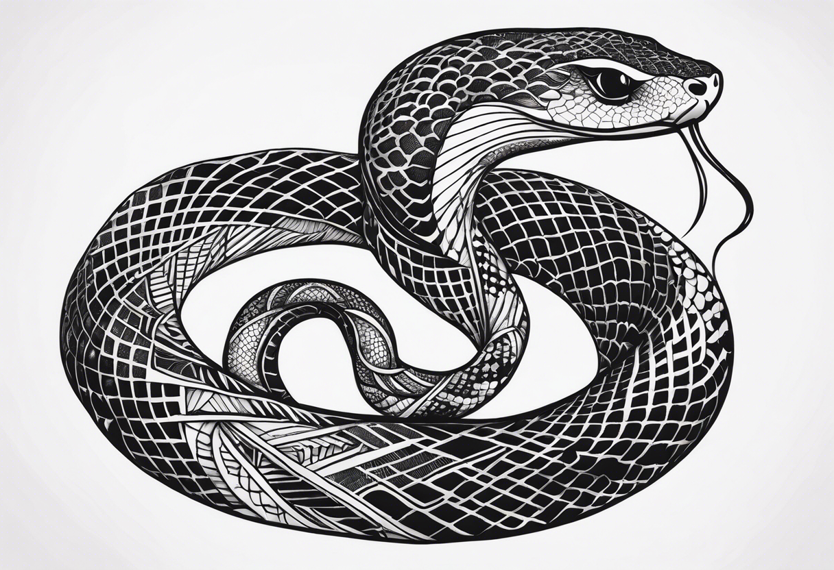 Black snake tattoo idea