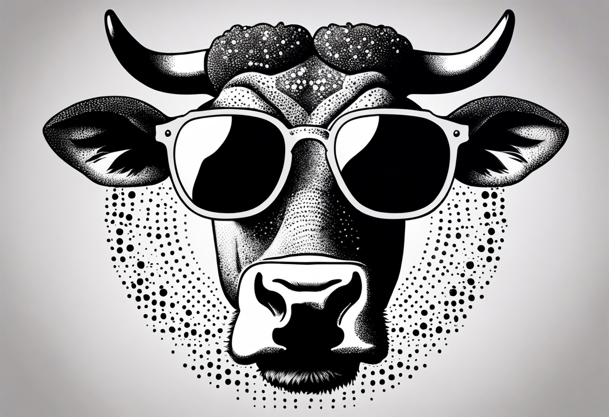 taurus with sunglasses tattoo idea