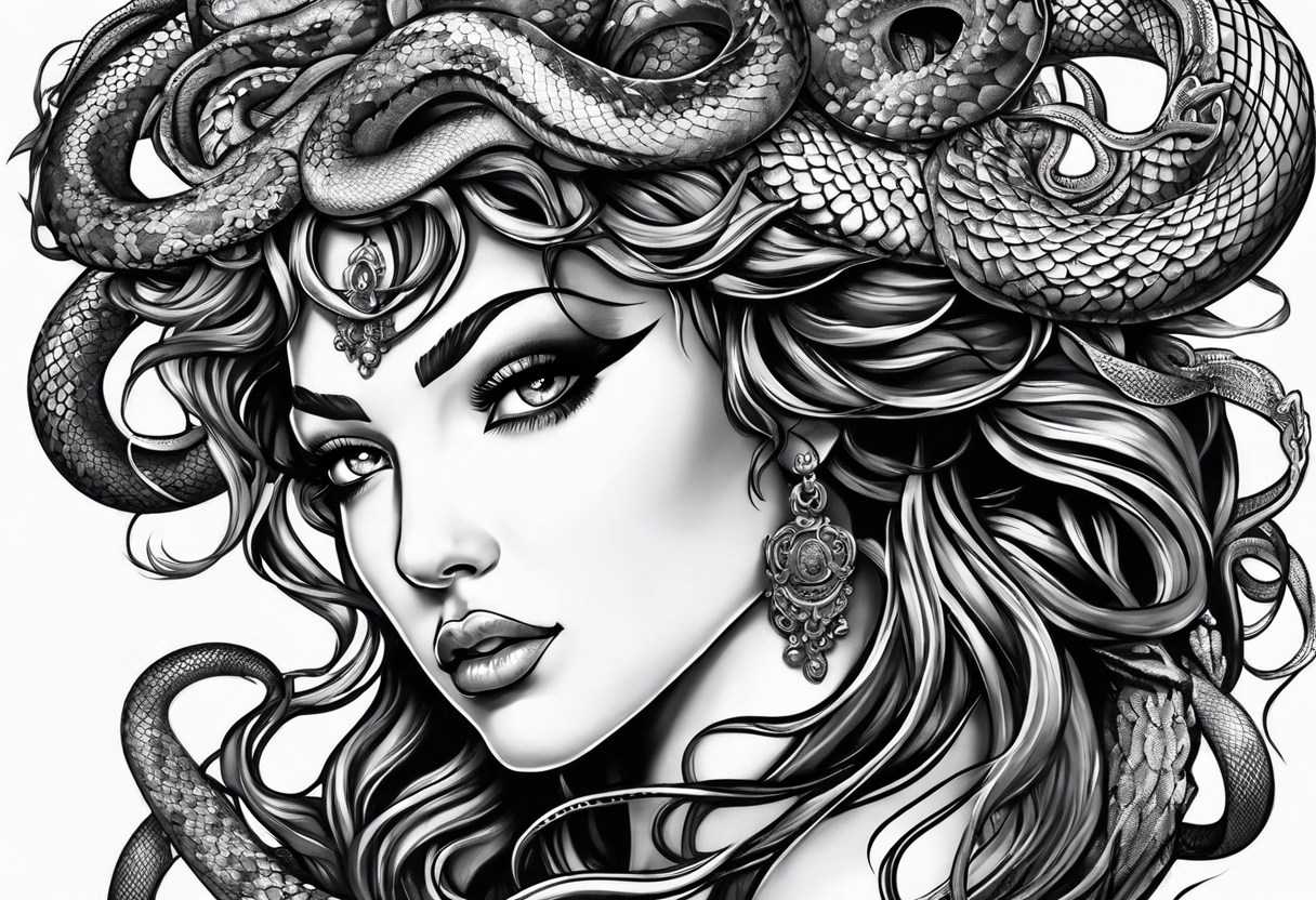 Medusa
Include snake heads tattoo idea