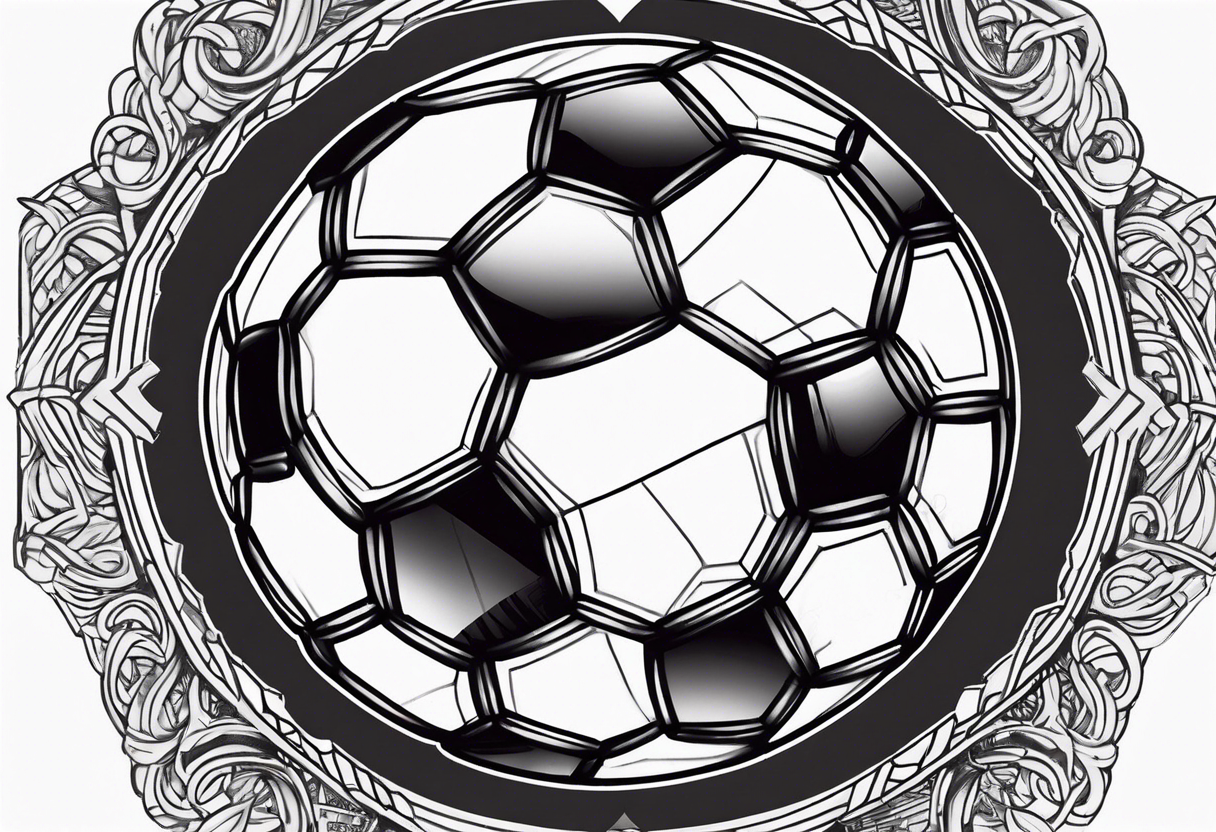 Small soccer ball tattoo idea