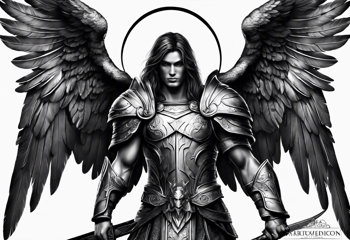 archangel warrior tattoo idea