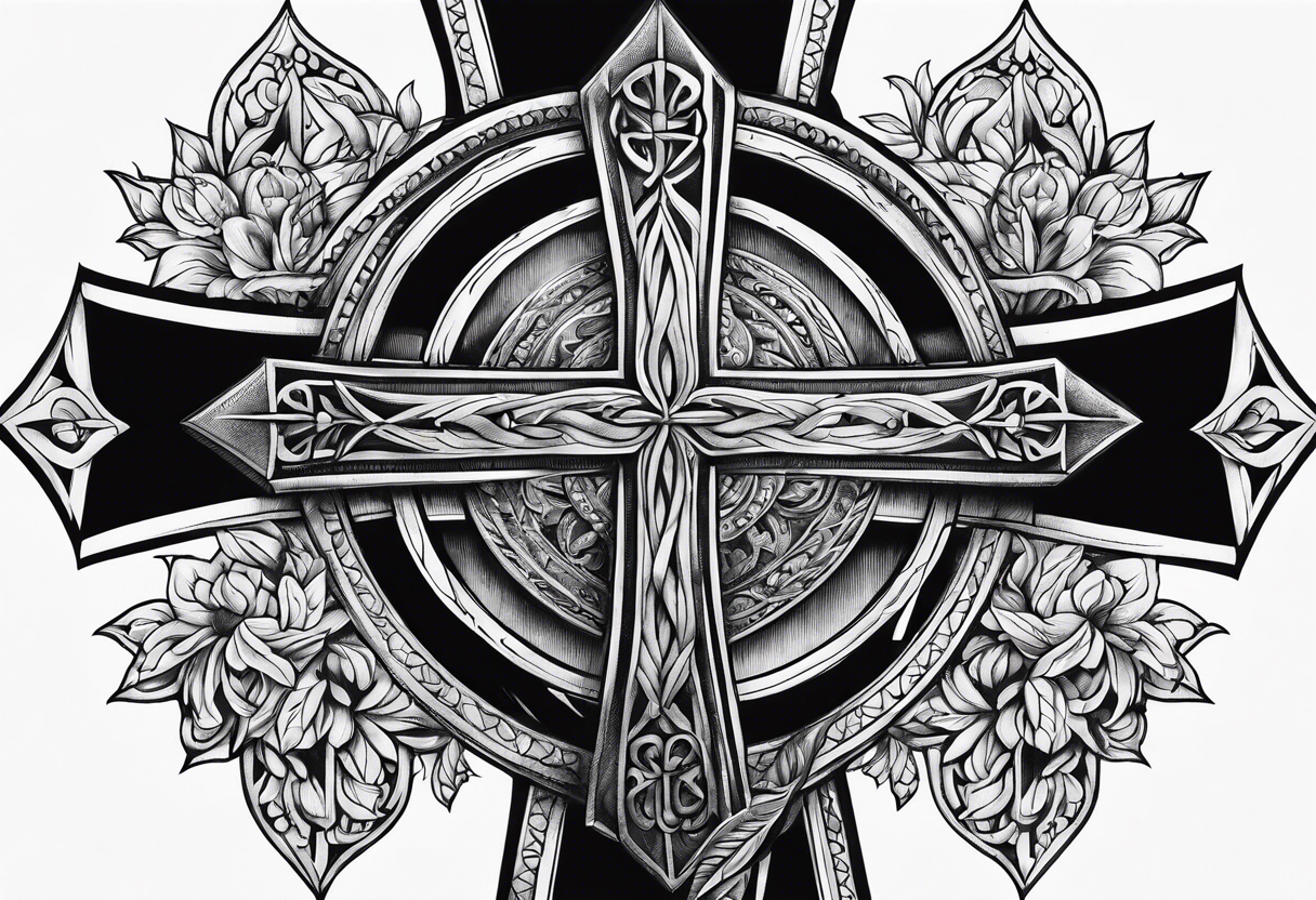 Nailed to cross tattoo idea