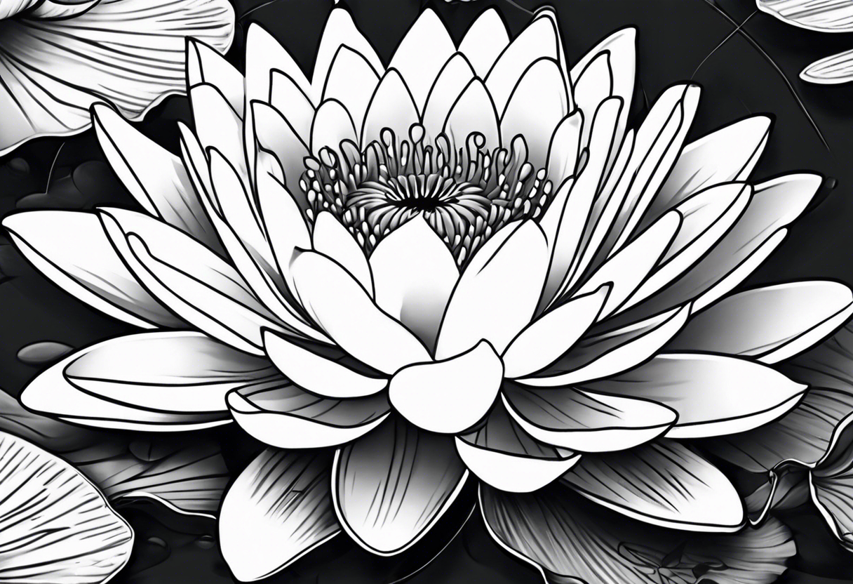 Water lily bouquet tattoo idea