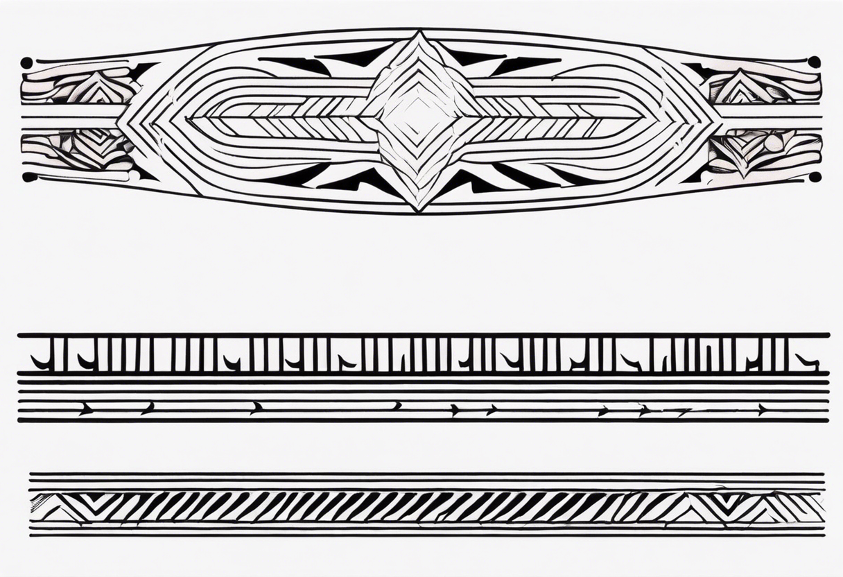 armband tattoo, masculine, narrow, horizontal with electromagnetic wave pattern tattoo idea