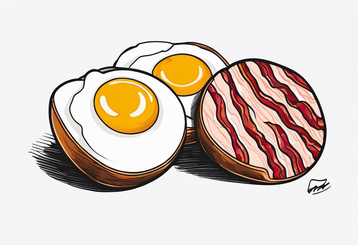 Egg and bacon tattoo idea