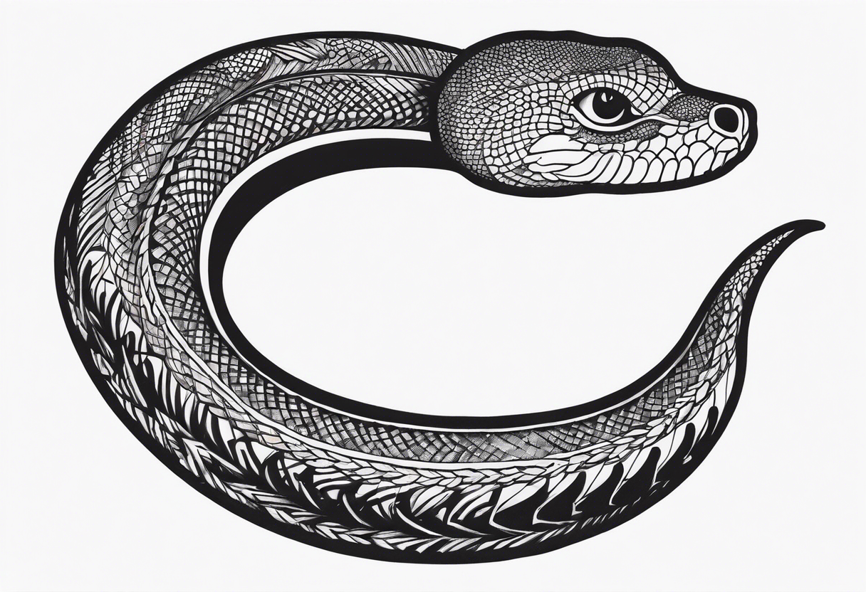 Black snake tattoo idea