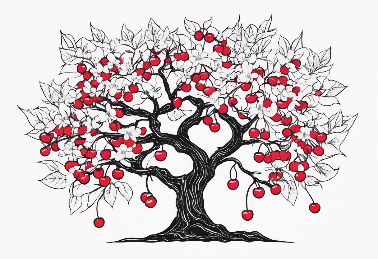 Cherry tree tattoo idea