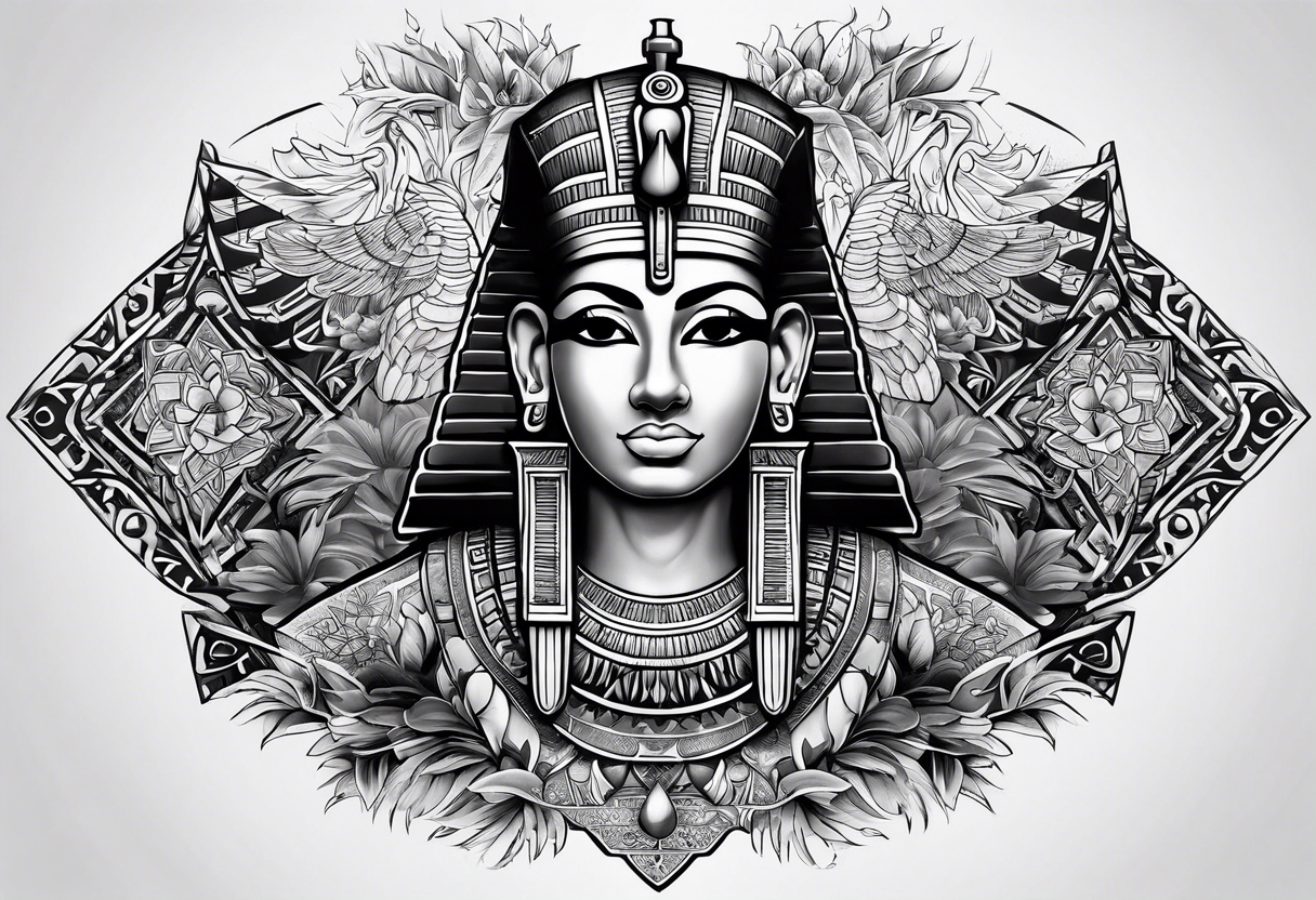 Egyptian God Anubis tattoo design black and white 9668329 Vector Art at  Vecteezy