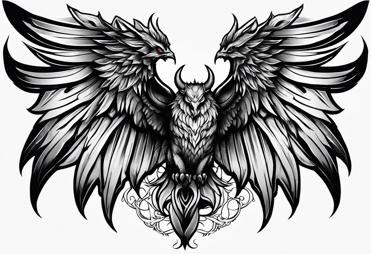 devil wing tattoo idea