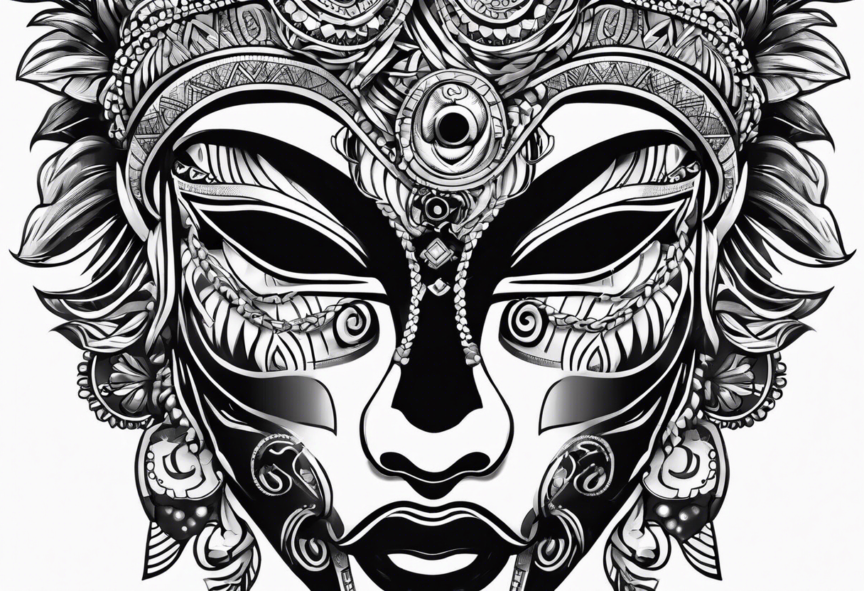 Cameroun masks tattoo idea