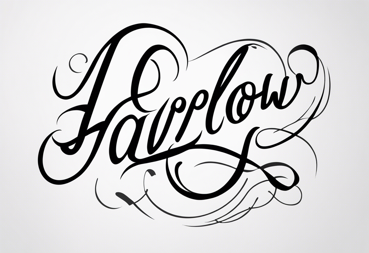 Harlow written in cursive tattoo idea