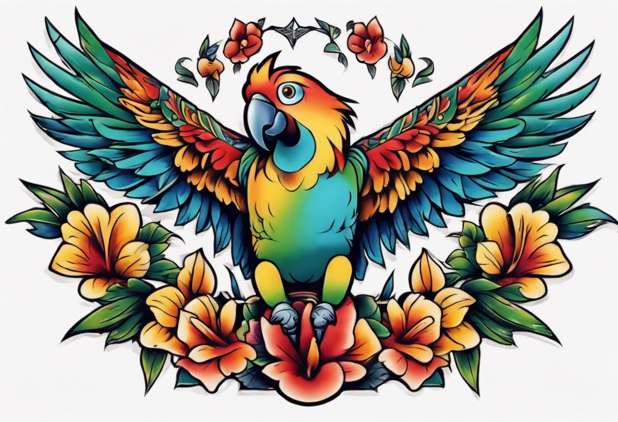 Bird Tattoo png download - 393*665 - Free Transparent Parrot png Download.  - CleanPNG / KissPNG