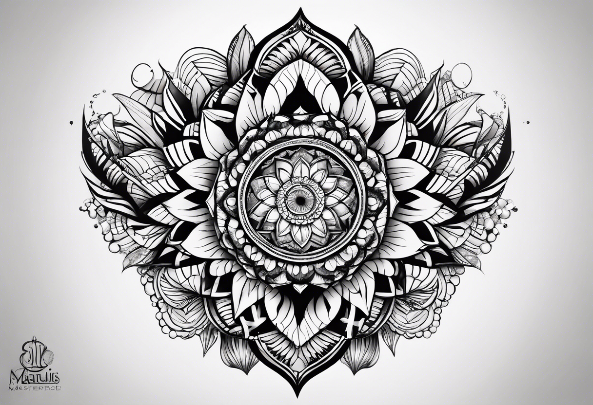 Mandela Nataulis shell tattoo idea