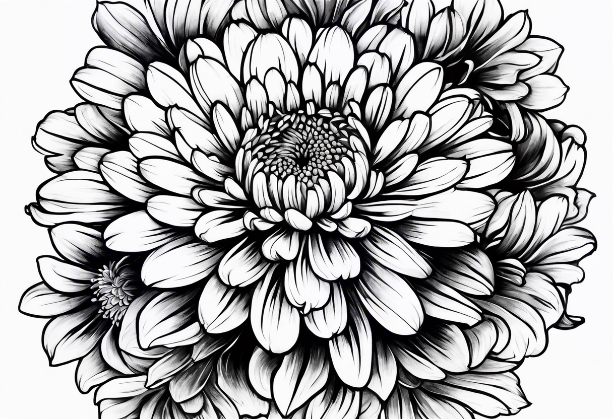 single chrysanthemum flower tattoo idea