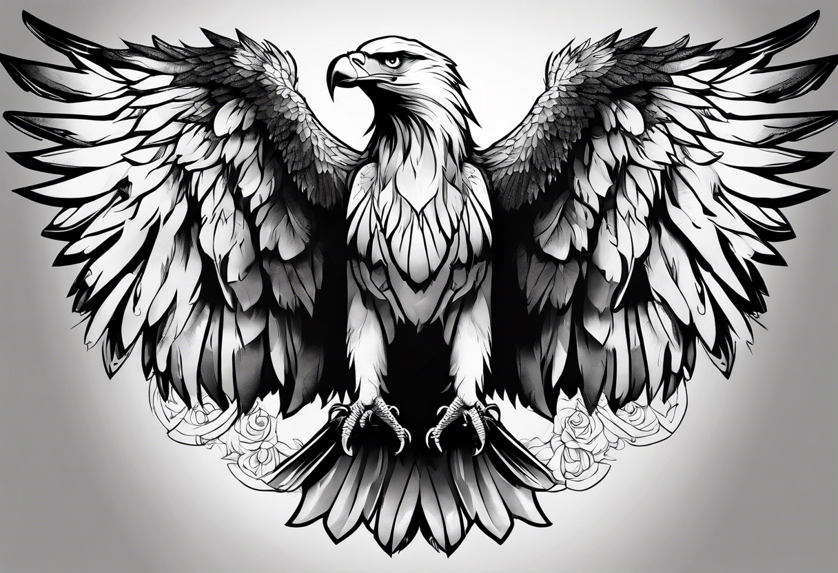 Wing of eagle tattoo idea