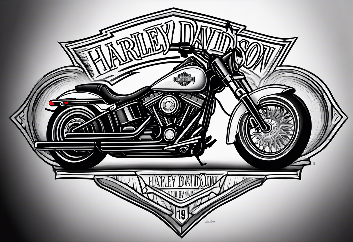 harley davidson logo tattoo idea