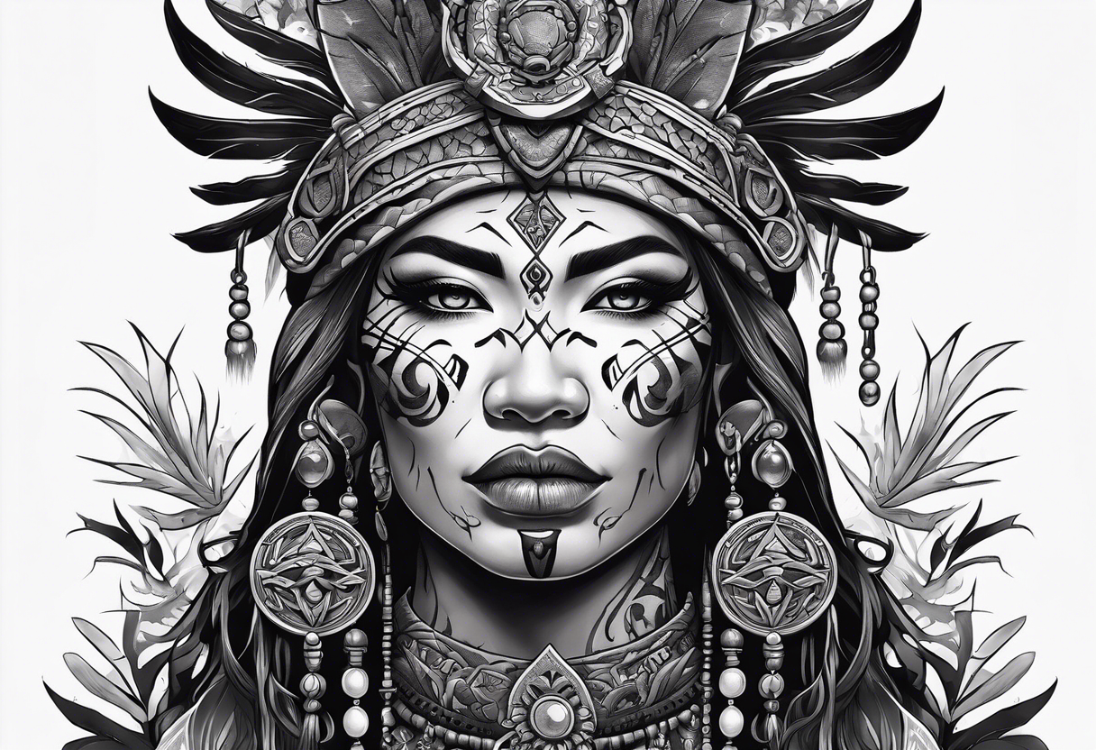 dark fantasy style shaman, witch doctor tattoo idea