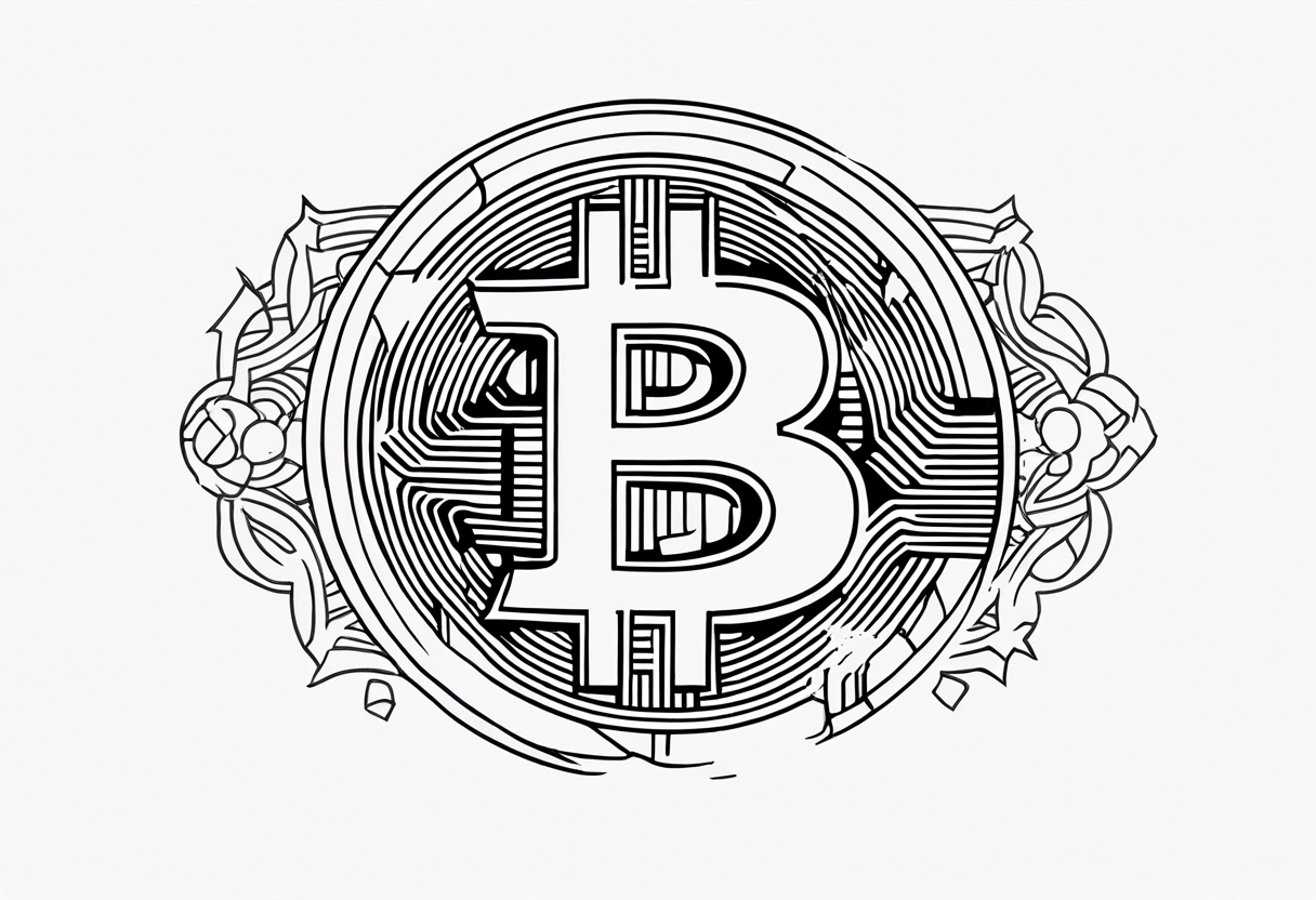 Broken Bitcoin tattoo idea